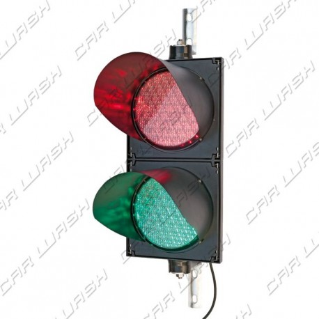 Semaforo doppio completo orientabile Luce Verde/Luce Rossa a led 9/8 W 220  V. - dim. 50x25 cm.