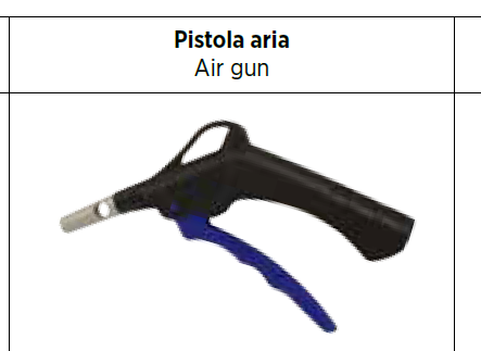 Pistola per aria compressa 1/4 F corpo in plastica con sicurezza